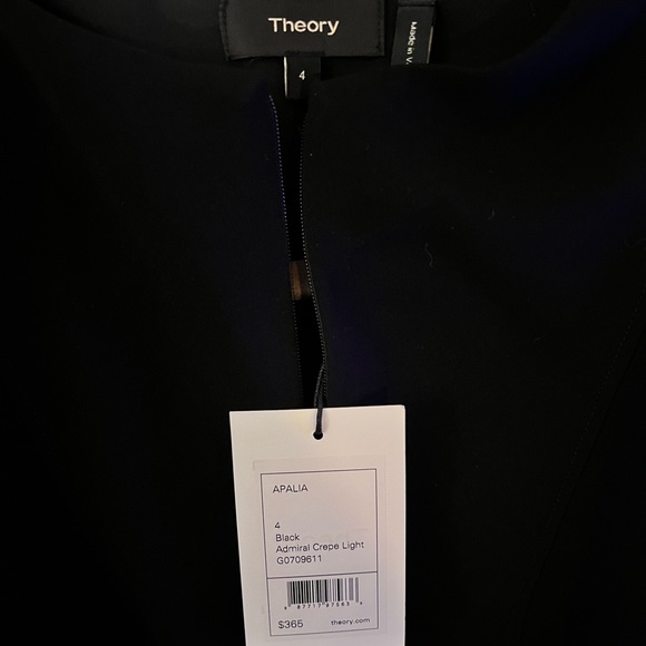 NWT new with tags Theory Apalia black dress crepe size 4 - Picture 6 of 7